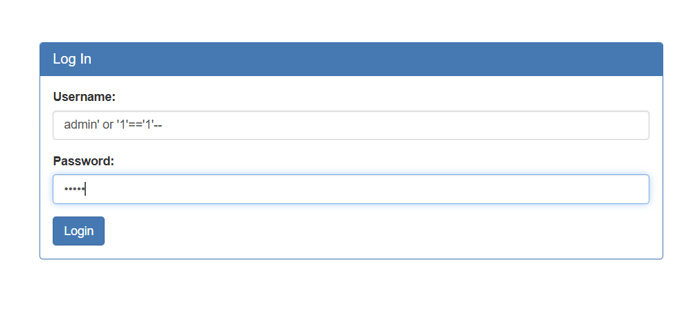 test sql injection